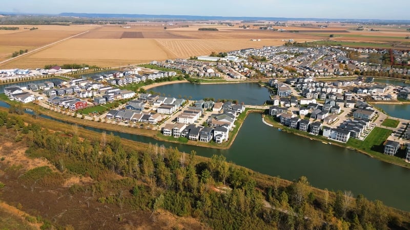 Waterways And Lakes In New Town St Charles
